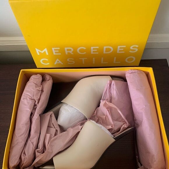 Mercedes Castillo leather upper& lining wedge sandal Brazilialuxe brand size 6,5 - Picture 15 of 15